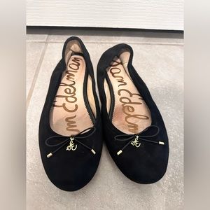 Sam Edelman, black ballet flats, size 9 suede